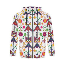 Load image into Gallery viewer, Geometric Floral Spring-White All Over Print Full Zip Hoodie for Men (Model H14) All Over Print Full Zip Hoodie for Men (H14) e-joyer 
