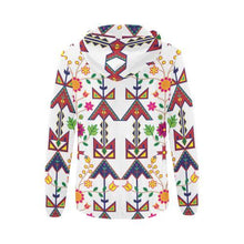 Load image into Gallery viewer, Geometric Floral Spring-White All Over Print Full Zip Hoodie for Women (Model H14) All Over Print Full Zip Hoodie for Women (H14) e-joyer 
