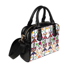 Load image into Gallery viewer, Geometric Floral Spring-White Shoulder Handbag (Model 1634) Shoulder Handbags (1634) e-joyer 
