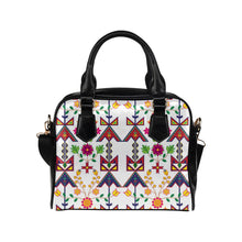 Load image into Gallery viewer, Geometric Floral Spring-White Shoulder Handbag (Model 1634) Shoulder Handbags (1634) e-joyer 
