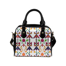 Load image into Gallery viewer, Geometric Floral Spring-White Shoulder Handbag (Model 1634) Shoulder Handbags (1634) e-joyer 
