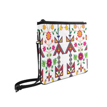 Load image into Gallery viewer, Geometric Floral Spring-White Slim Clutch Bag (Model 1668) Slim Clutch Bags (1668) e-joyer 
