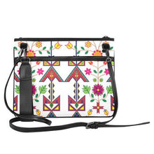 Load image into Gallery viewer, Geometric Floral Spring-White Slim Clutch Bag (Model 1668) Slim Clutch Bags (1668) e-joyer 
