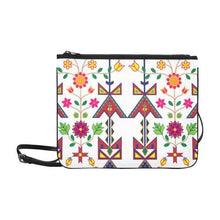 Load image into Gallery viewer, Geometric Floral Spring-White Slim Clutch Bag (Model 1668) Slim Clutch Bags (1668) e-joyer 
