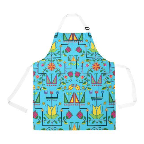 Geometric Floral Summer All Over Print Apron All Over Print Apron e-joyer 