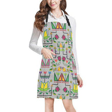 Load image into Gallery viewer, Geometric Floral Summer-Gray All Over Print Apron All Over Print Apron e-joyer 
