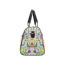 Load image into Gallery viewer, Geometric Floral Summer-Gray New Waterproof Travel Bag/Large (Model 1639) Waterproof Travel Bags (1639) e-joyer 
