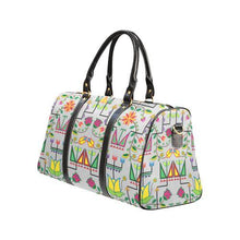 Load image into Gallery viewer, Geometric Floral Summer-Gray New Waterproof Travel Bag/Large (Model 1639) Waterproof Travel Bags (1639) e-joyer 
