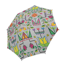 Load image into Gallery viewer, Geometric Floral Summer-Gray Semi-Automatic Foldable Umbrella Semi-Automatic Foldable Umbrella e-joyer 

