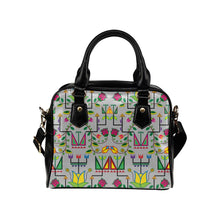 Load image into Gallery viewer, Geometric Floral Summer-Gray Shoulder Handbag (Model 1634) Shoulder Handbags (1634) e-joyer 
