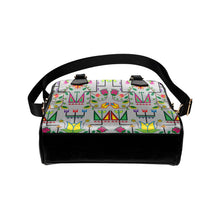 Load image into Gallery viewer, Geometric Floral Summer-Gray Shoulder Handbag (Model 1634) Shoulder Handbags (1634) e-joyer 
