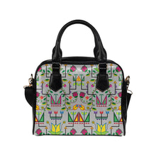 Load image into Gallery viewer, Geometric Floral Summer-Gray Shoulder Handbag (Model 1634) Shoulder Handbags (1634) e-joyer 
