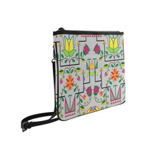 Load image into Gallery viewer, Geometric Floral Summer-Gray Slim Clutch Bag (Model 1668) Slim Clutch Bags (1668) e-joyer 

