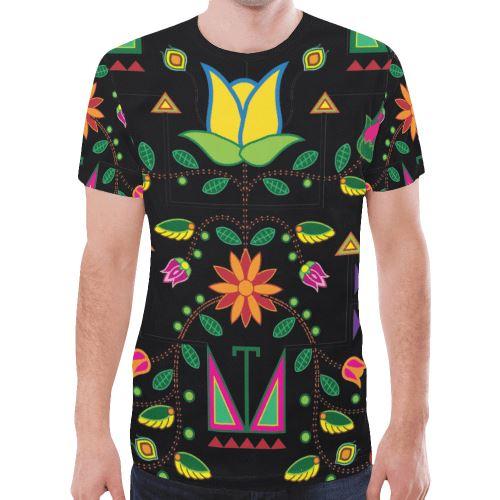 Geometric Floral Summer New All Over Print T-shirt for Men (Model T45) New All Over Print T-shirt for Men (T45) e-joyer 