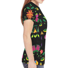 Load image into Gallery viewer, Geometric Floral Summer New All Over Print T-shirt for Women (Model T45) New All Over Print T-shirt for Women (T45) e-joyer 
