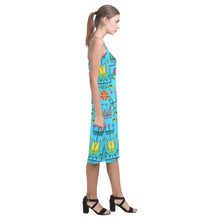 Load image into Gallery viewer, Geometric Floral Summer - Sky Blue Alcestis Slip Dress (Model D05) Alcestis Slip Dress (D05) e-joyer 
