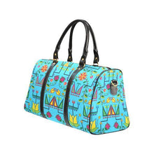 Load image into Gallery viewer, Geometric Floral Summer-Sky Blue New Waterproof Travel Bag/Large (Model 1639) Waterproof Travel Bags (1639) e-joyer 
