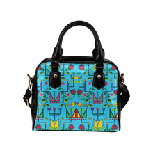 Load image into Gallery viewer, Geometric Floral Summer-Sky Blue Shoulder Handbag (Model 1634) Shoulder Handbags (1634) e-joyer 
