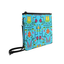 Load image into Gallery viewer, Geometric Floral Summer-Sky Blue Slim Clutch Bag (Model 1668) Slim Clutch Bags (1668) e-joyer 
