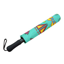 Load image into Gallery viewer, Geometric Floral Summer-Sky Semi-Automatic Foldable Umbrella Semi-Automatic Foldable Umbrella e-joyer 
