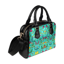 Load image into Gallery viewer, Geometric Floral Summer-Sky Shoulder Handbag (Model 1634) Shoulder Handbags (1634) e-joyer 
