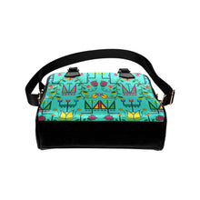 Load image into Gallery viewer, Geometric Floral Summer-Sky Shoulder Handbag (Model 1634) Shoulder Handbags (1634) e-joyer 
