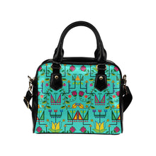 Load image into Gallery viewer, Geometric Floral Summer-Sky Shoulder Handbag (Model 1634) Shoulder Handbags (1634) e-joyer 
