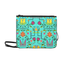 Load image into Gallery viewer, Geometric Floral Summer-Sky Slim Clutch Bag (Model 1668) Slim Clutch Bags (1668) e-joyer 
