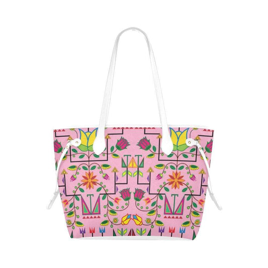 Geometric Floral Summer - Sunset Clover Canvas Tote Bag (Model 1661) Clover Canvas Tote Bag (1661) e-joyer 