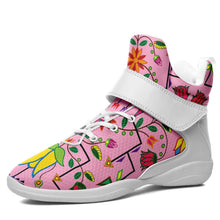 Load image into Gallery viewer, Geometric Floral Summer Sunset Ipottaa Basketball / Sport High Top Shoes 49 Dzine US Women 4.5 / US Youth 3.5 / EUR 35 White Sole with White Strap 
