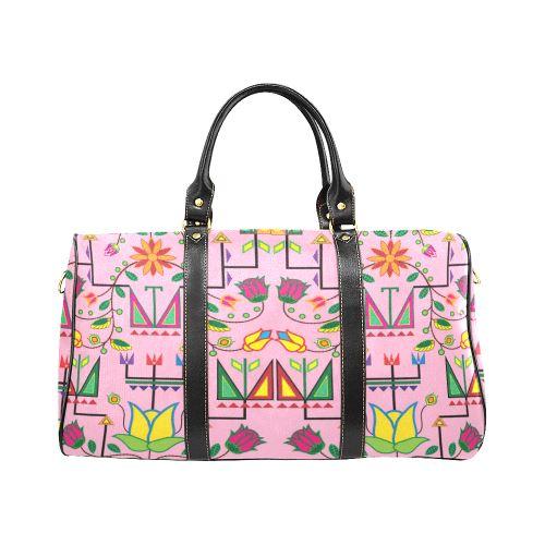 Geometric Floral Summer-Sunset New Waterproof Travel Bag/Large (Model 1639) Waterproof Travel Bags (1639) e-joyer 