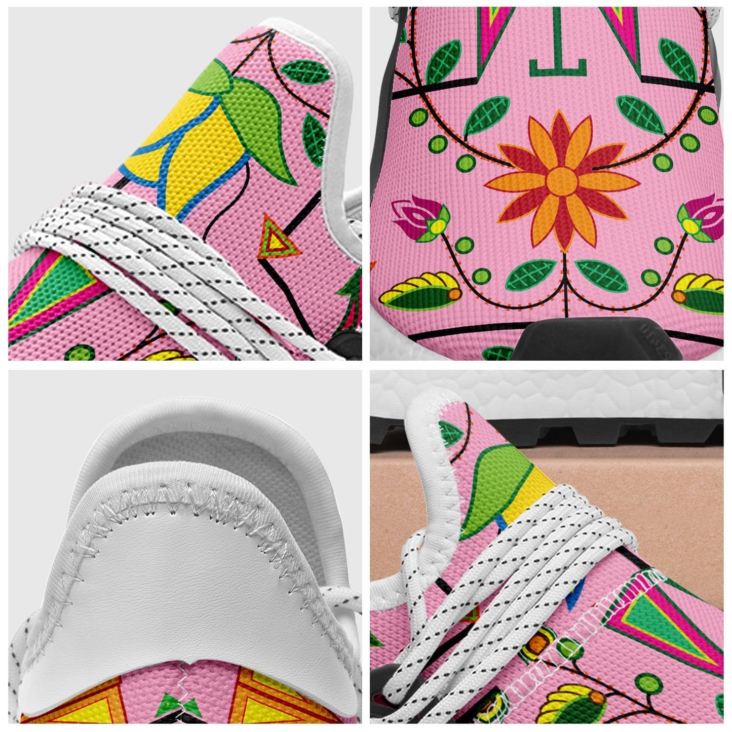 Geometric Floral Summer Sunset Okaki Sneakers Shoes 49 Dzine 