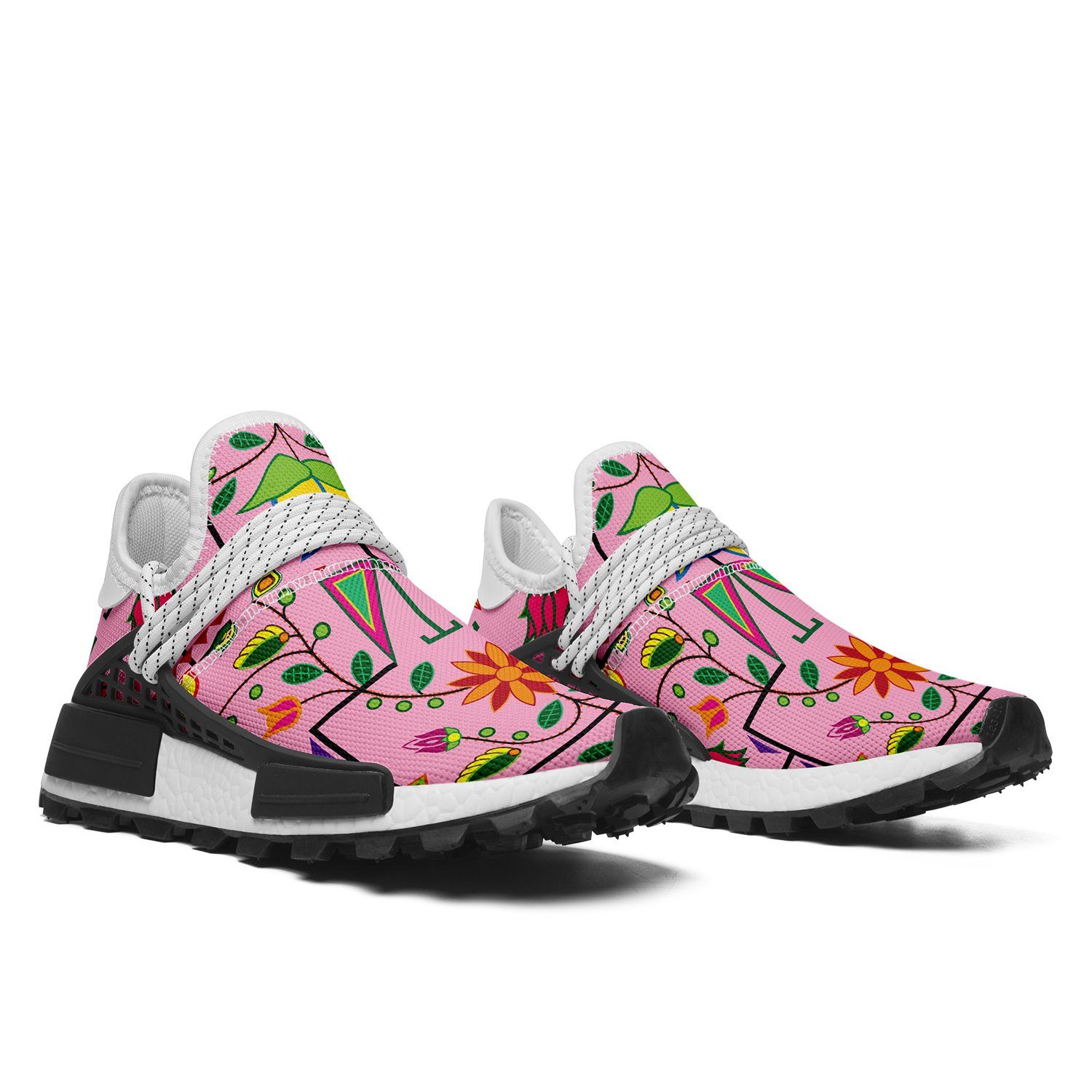 Geometric Floral Summer Sunset Okaki Sneakers Shoes 49 Dzine 