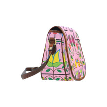 Load image into Gallery viewer, Geometric Floral Summer - Sunset Saddle Bag/Small (Model 1649) Full Customization Saddle Bag/Small (Full Customization) e-joyer 
