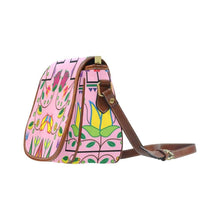 Load image into Gallery viewer, Geometric Floral Summer - Sunset Saddle Bag/Small (Model 1649) Full Customization Saddle Bag/Small (Full Customization) e-joyer 
