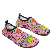 Load image into Gallery viewer, Geometric Floral Summer Sunset Sockamoccs Kid&#39;s Slip On Shoes 49 Dzine 
