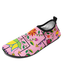 Load image into Gallery viewer, Geometric Floral Summer Sunset Sockamoccs Kid&#39;s Slip On Shoes 49 Dzine 
