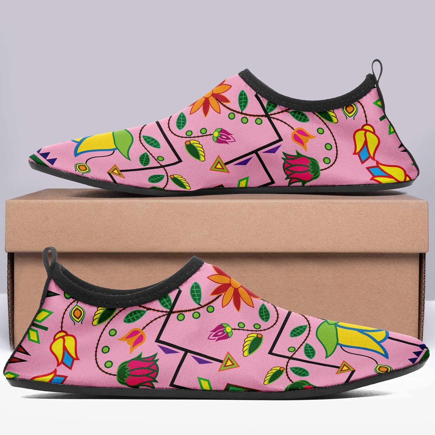 Geometric Floral Summer Sunset Sockamoccs Slip On Shoes 49 Dzine 