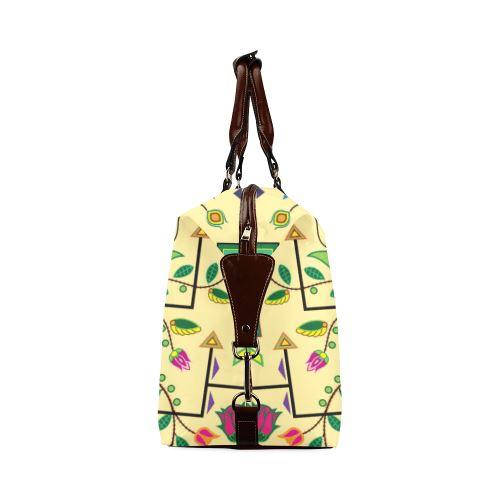 Geometric Floral Summer-Vanilla Classic Travel Bag (Model 1643) Remake Classic Travel Bags (1643) e-joyer 