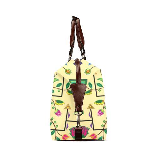 Geometric Floral Summer-Vanilla Classic Travel Bag (Model 1643) Remake Classic Travel Bags (1643) e-joyer 