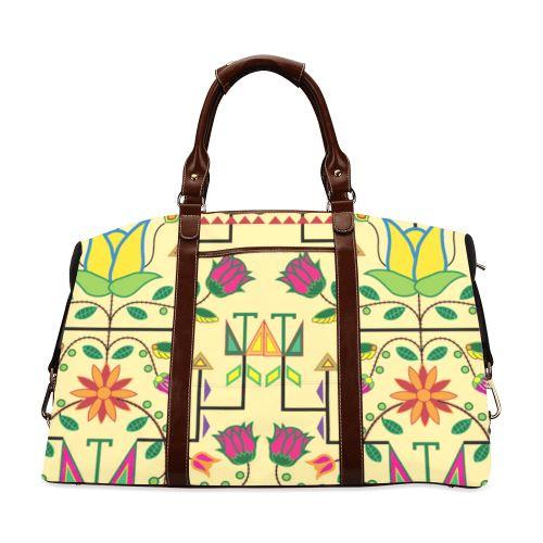 Geometric Floral Summer-Vanilla Classic Travel Bag (Model 1643) Remake Classic Travel Bags (1643) e-joyer 