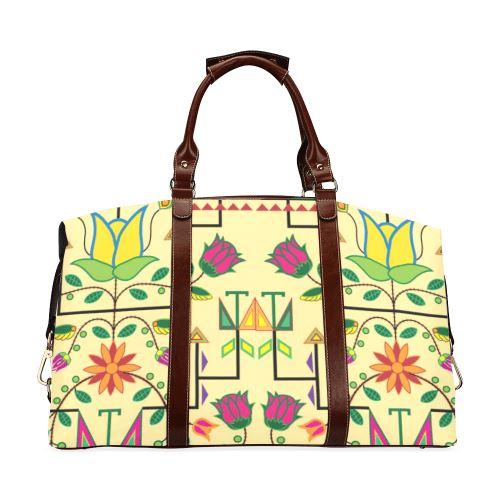 Geometric Floral Summer-Vanilla Classic Travel Bag (Model 1643) Remake Classic Travel Bags (1643) e-joyer 