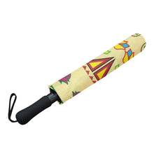 Load image into Gallery viewer, Geometric Floral Summer-Vanilla Semi-Automatic Foldable Umbrella Semi-Automatic Foldable Umbrella e-joyer 
