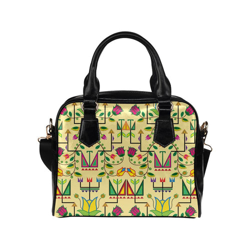 Geometric Floral Summer-Vanilla Shoulder Handbag (Model 1634) Shoulder Handbags (1634) e-joyer 