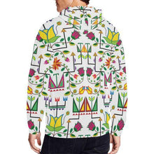 Load image into Gallery viewer, Geometric Floral Summer-White All Over Print Full Zip Hoodie for Men (Model H14) All Over Print Full Zip Hoodie for Men (H14) e-joyer 
