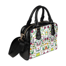 Load image into Gallery viewer, Geometric Floral Summer-White Shoulder Handbag (Model 1634) Shoulder Handbags (1634) e-joyer 
