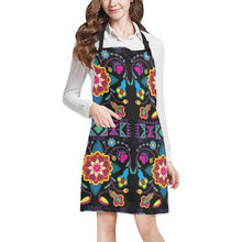 Load image into Gallery viewer, Geometric Floral Winter-Black All Over Print Apron All Over Print Apron e-joyer 
