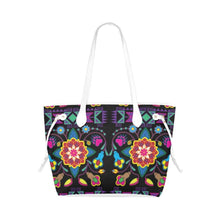 Load image into Gallery viewer, Geometric Floral Winter - Black Clover Canvas Tote Bag (Model 1661) Clover Canvas Tote Bag (1661) e-joyer 
