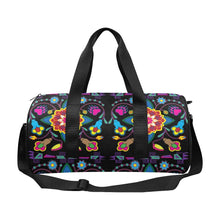 Load image into Gallery viewer, Geometric Floral Winter - Black Duffle Bag (Model 1679) Duffle Bag (1679) e-joyer 
