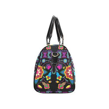 Load image into Gallery viewer, Geometric Floral Winter-Black New Waterproof Travel Bag/Large (Model 1639) Waterproof Travel Bags (1639) e-joyer 
